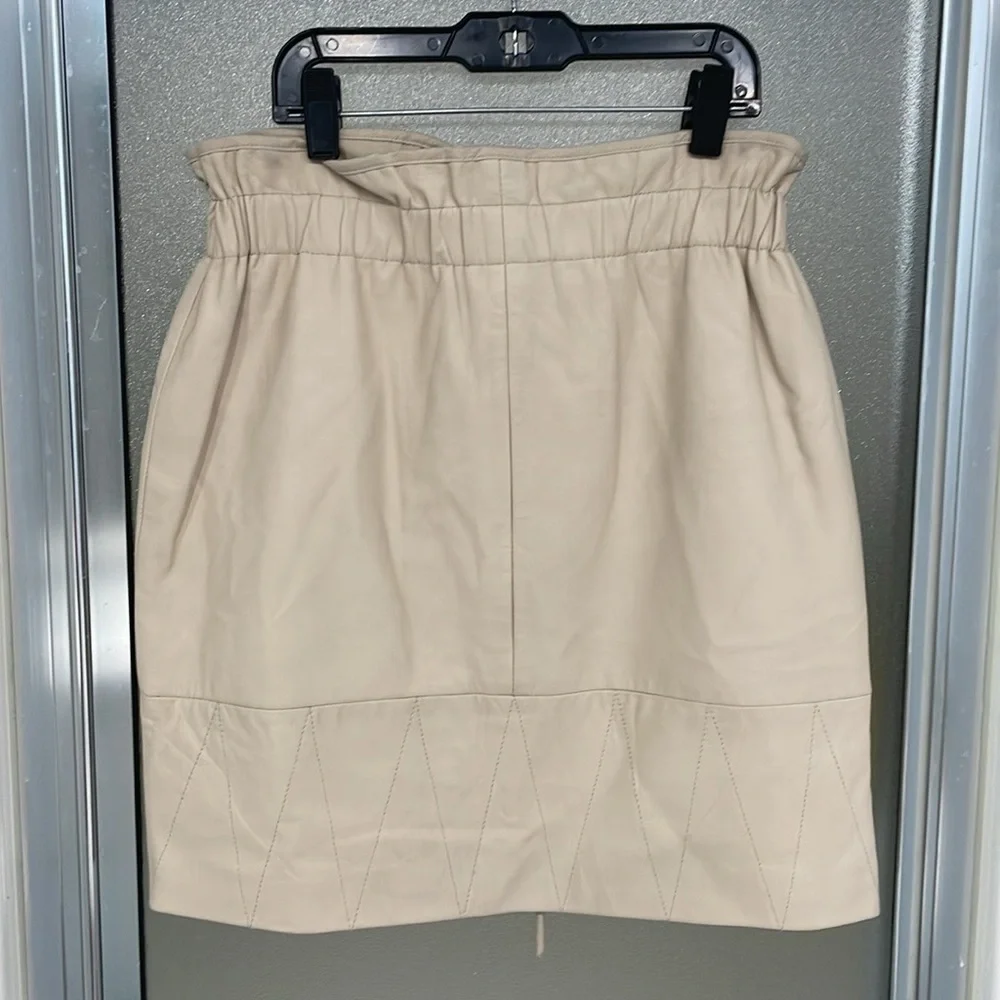 Sandro Cream Midi Pencil Skirt with Tie Front size 2 Sandro - Picture 5 of 13